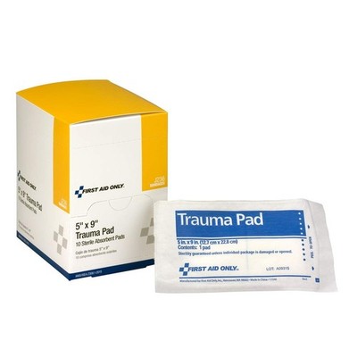 First Aid Only - LYSB00I02OMJU-SPRTSEQIP Trauma Pad, 5 Inch X 9 Inch, 10 Coun...