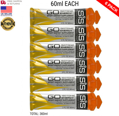SiS Science in Sport GO Isotonic Sport Energy Supplement - Orange - 60ml 6 PACK