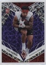 2022 Panini Phoenix Rookies Purple Lazer 15/99 Tyler Allgeier #144 s1i