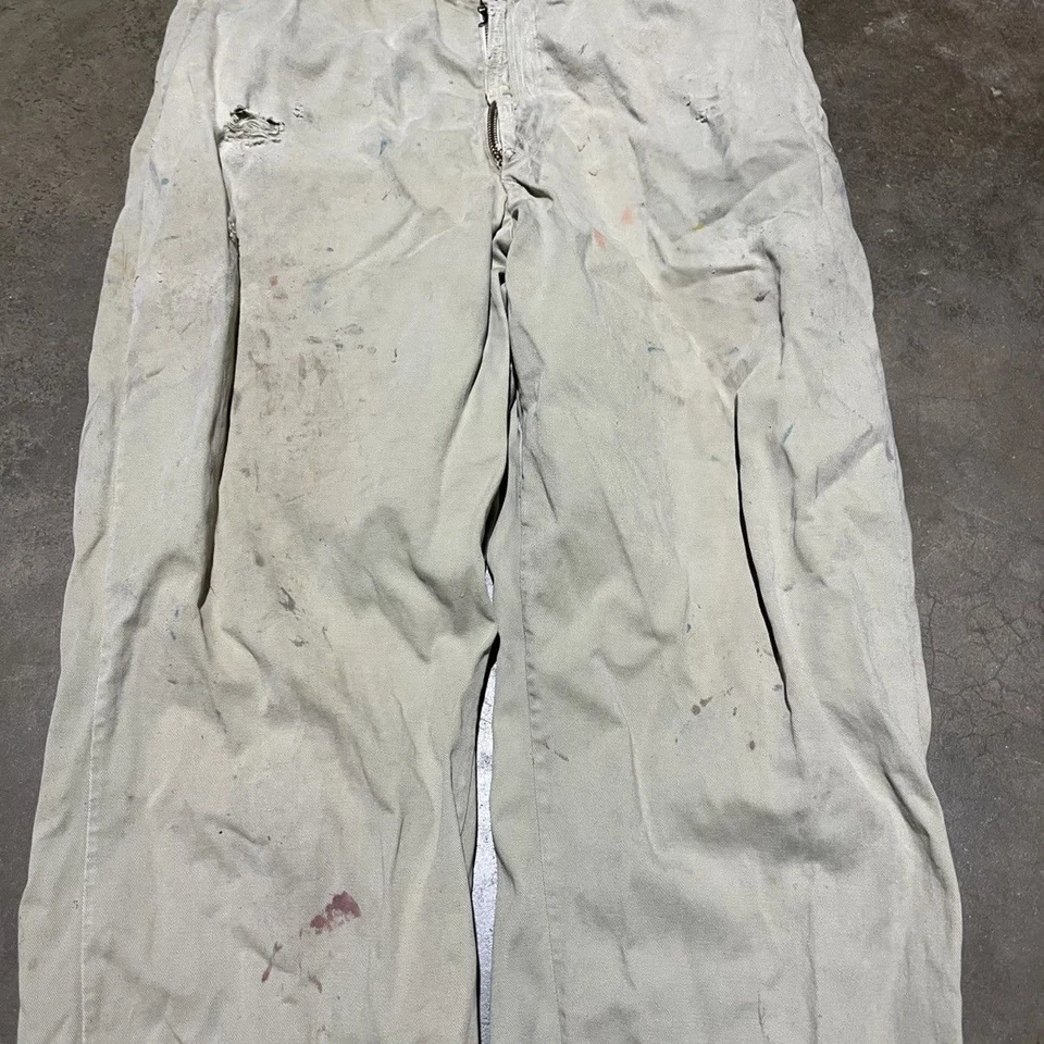 Chinos de tela de vela sanforizada bronceada Hércules vintage años 50 32x27 años 50 verdadero vintage Foto 2 de 4