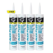 Alex plus 10.1 Oz. White All-Purpose Acrylic Latex Caulk 4-Pack 