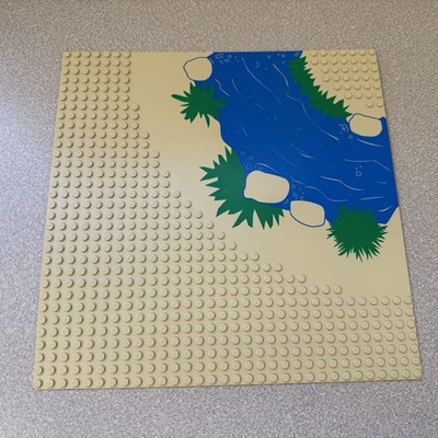 Vintage LEGO Baseplate Western Indians Boulder Cliff Canyon 6748 Blue River