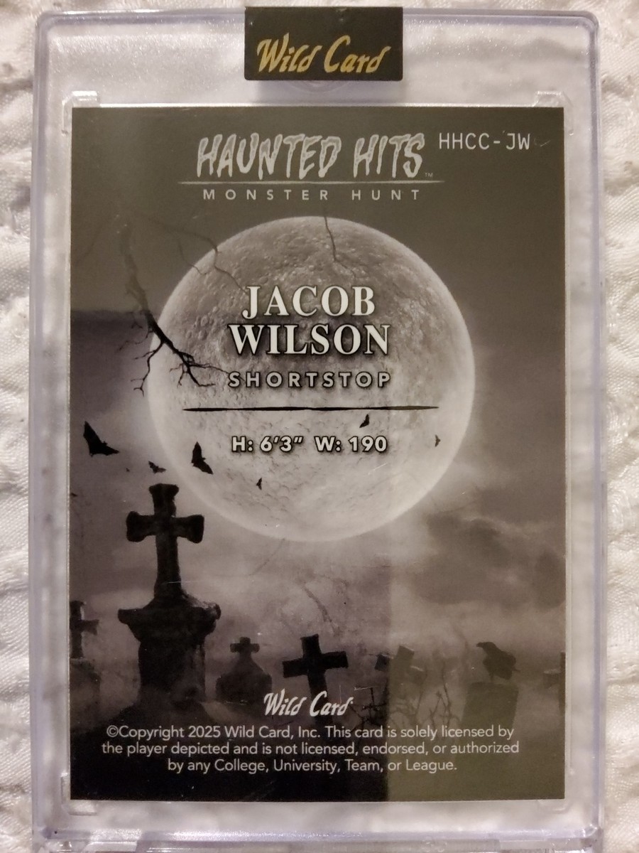 2025 Wild Card Haunted Hits JACOB WILSON 1/3 🔥 Athletics Monster