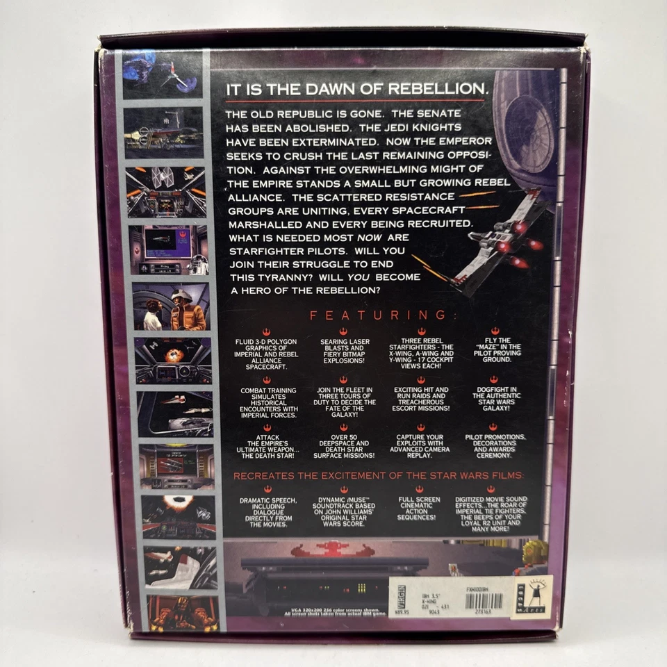 Star Wars X-Wing Space Combat Simulator PC 3,5" Big Box - Box Only + Manual - Image 2 of 4