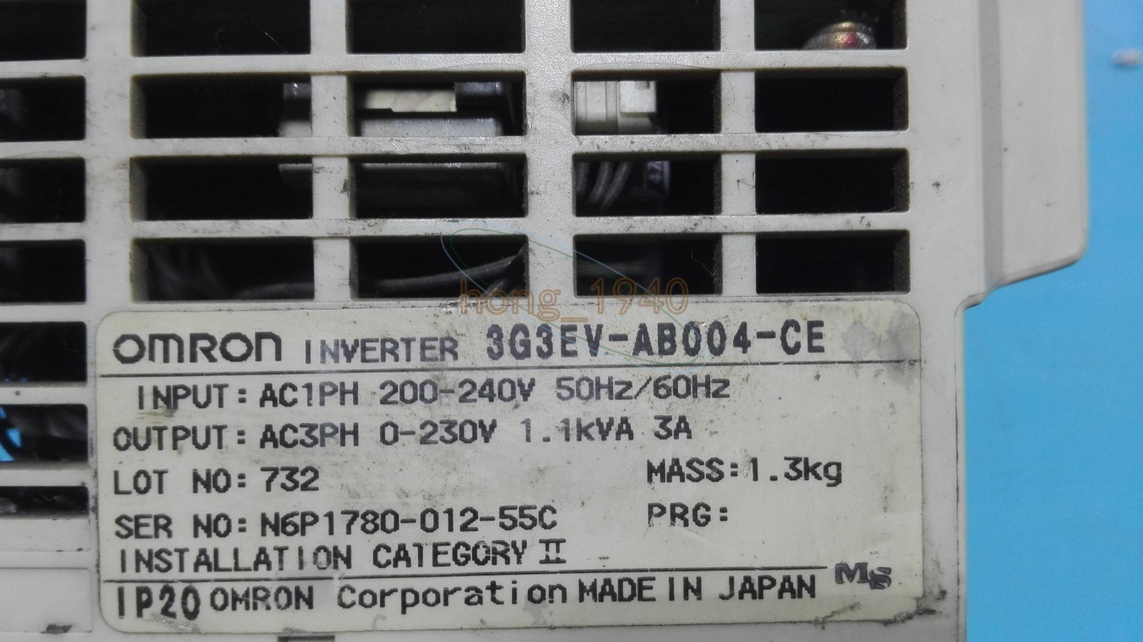 1PC USED Omron inverter 3G3EV-AB004-CE 0.4KW 220V
