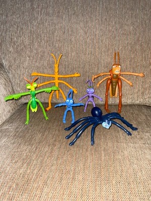 Vintage Lot Disney Pixar A Bugs Life Action Figures Hopper Mandy Flik ...