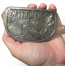 Raleigh Lights Cigarettes Tobacco Semi Truck Trucking 1970'S Belt Buckle