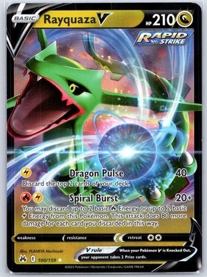 Rayquaza V 100/159 Near Mint SWSH: Crown Zenith Pokemon Shipnow