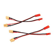 2 Pairs JST Male to XT30 Male JST Female Adapter RC Battery Connector Cable