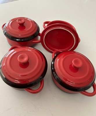 Lovecasa Mini Cotto Set of 2 Casserole Dishes with Lids 12 OZ