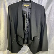 NIPON BOUTIQUE Open High Low Blazer Jacket Long Sleeve Flowing Size 16W