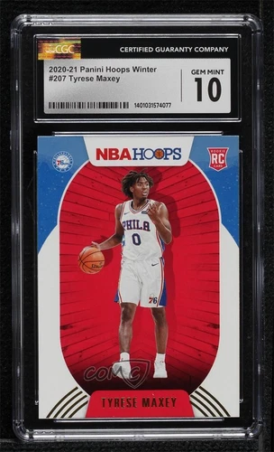 2020-21 Panini NBA Hoops Tyrese Maxey #207 CGC 10 Gem Mint Rookie RC