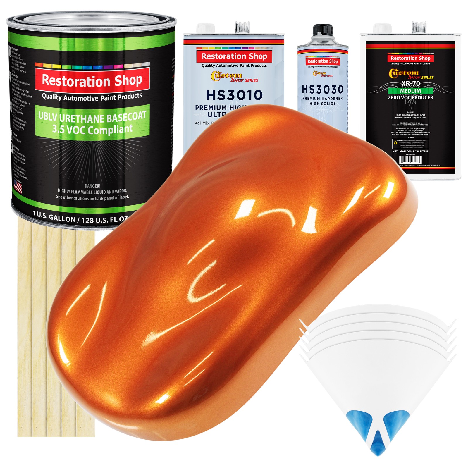 Firemist Orange Premium Gallon Kit Low VOC URETHANE BASECOAT Car Auto Paint Kit
