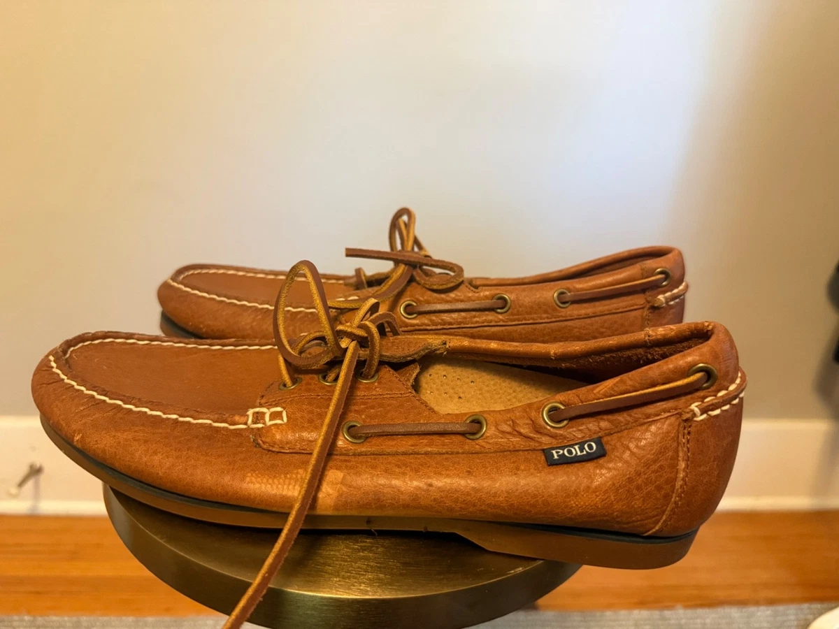 Ralph Lauren USA製 ブラウン レザー デッキシューズ 81/2 Ralph Lauren USA製 ブラウン レザー デッキシューズ 81/2 POLO RALPH