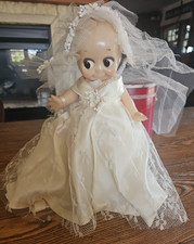 1920's Rose O'Neill Celluloid Kewpie Bride Doll w/ Jointed Arms 12 1/4"