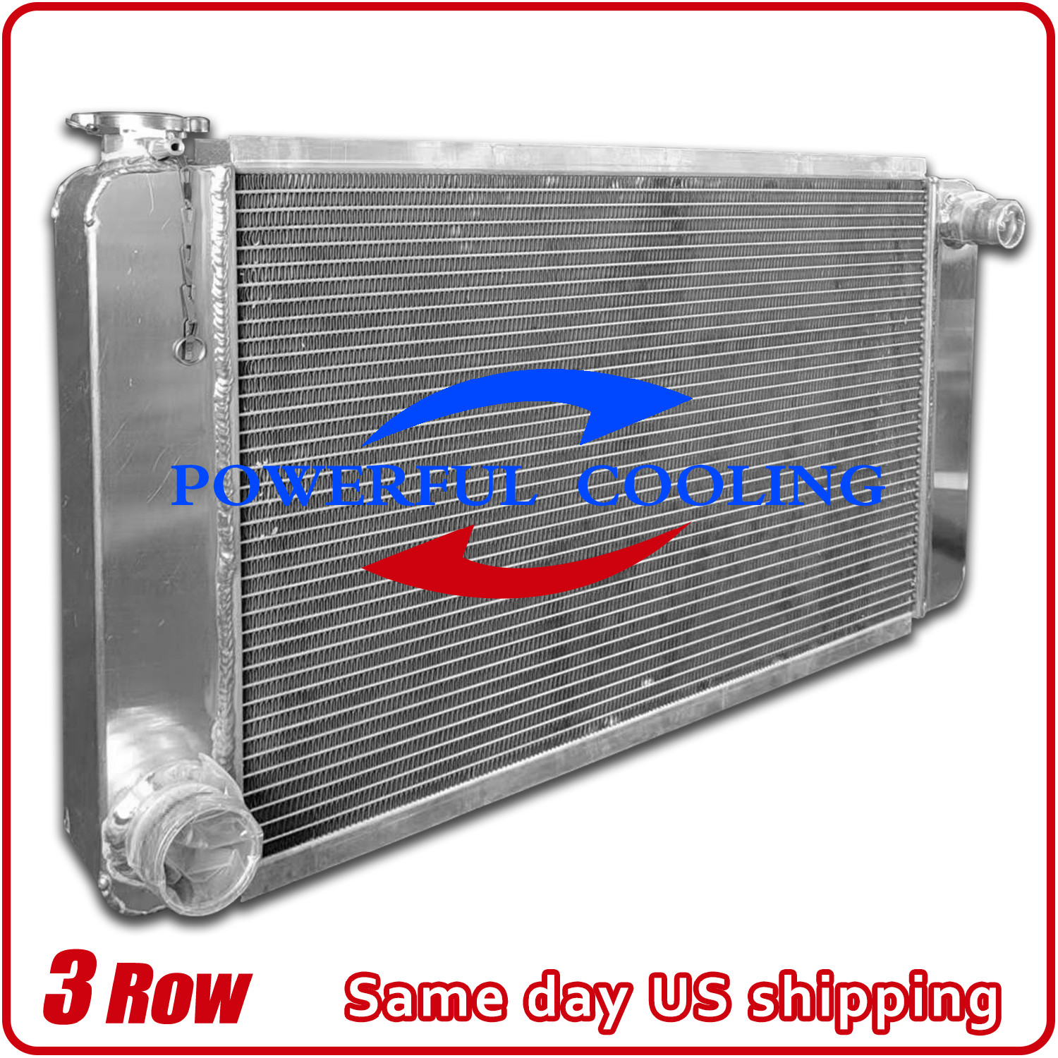 For 28" x 16" Ford/Mopar Style Crossflow Universal Racing Full Aluminum Radiator