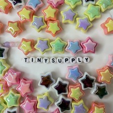 Chunky Two-Toned UV Plated Star Bead 18x10mm