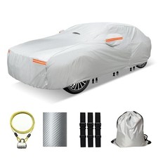 30 Layers Car Cover for Automobiles All Weather Fit Sedans 171"-180" Silver