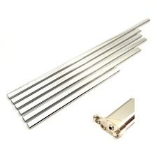 Wardrobe Oval Hanging Rail Chrome Clothes Tube Bar Pole 15x30mm & End Brackets 
