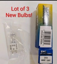 Lot Of 3 Eiko Advantage DYS 600W 120V halogen lamp - New In Box
