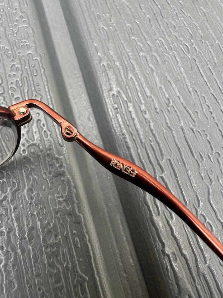 FENDI F Espresso Borde Completo Gafas Ovaladas MARCOS Modelo Desconocido Foto 4 de 4