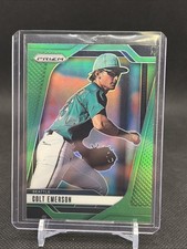 2025 Panini Prizm Baseball Green Prizm Colt Emerson #23 Seattle Mariners