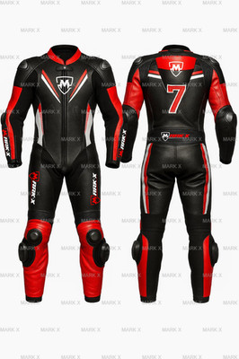 MarkX Mens Racing Leather Suit MotoGP 2026 Genuine Leather Motorcycle Racing Suit