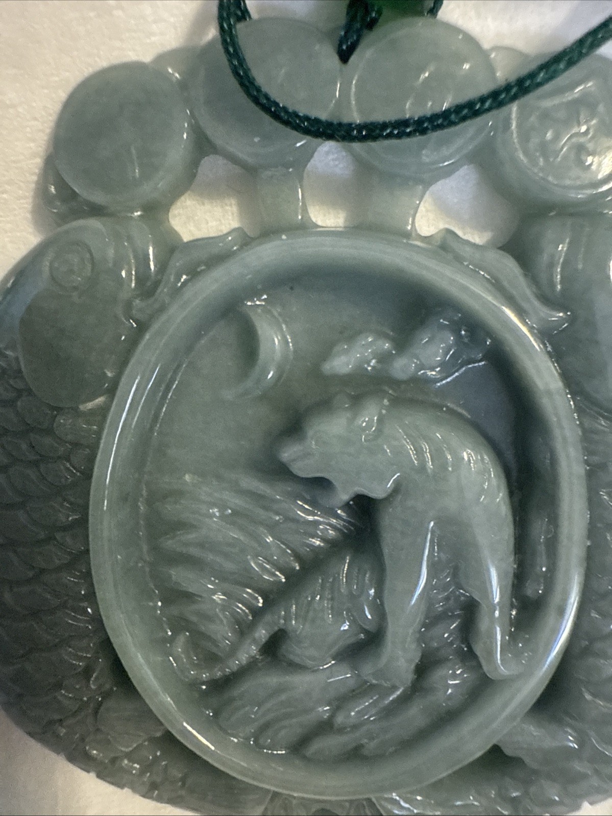 certified Jade With String Necklace - image 2