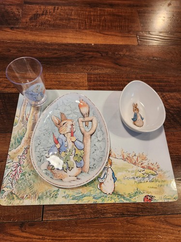 Beatrix Potter Peter Rabbit Place Setting Pottery Barn Kids Melamine, 2016! Nice