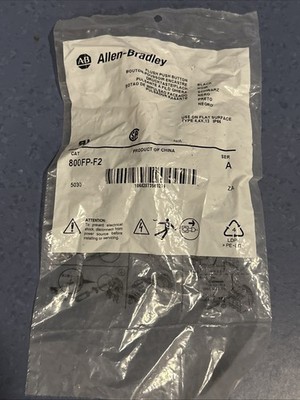 Allen Bradley 800FP-F2 Black Button  800FPF2 Flush Push Button New Sealed