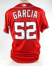 2023 Washington Nationals Rico Garcia #52 Game Issued Red Jersey 44 496