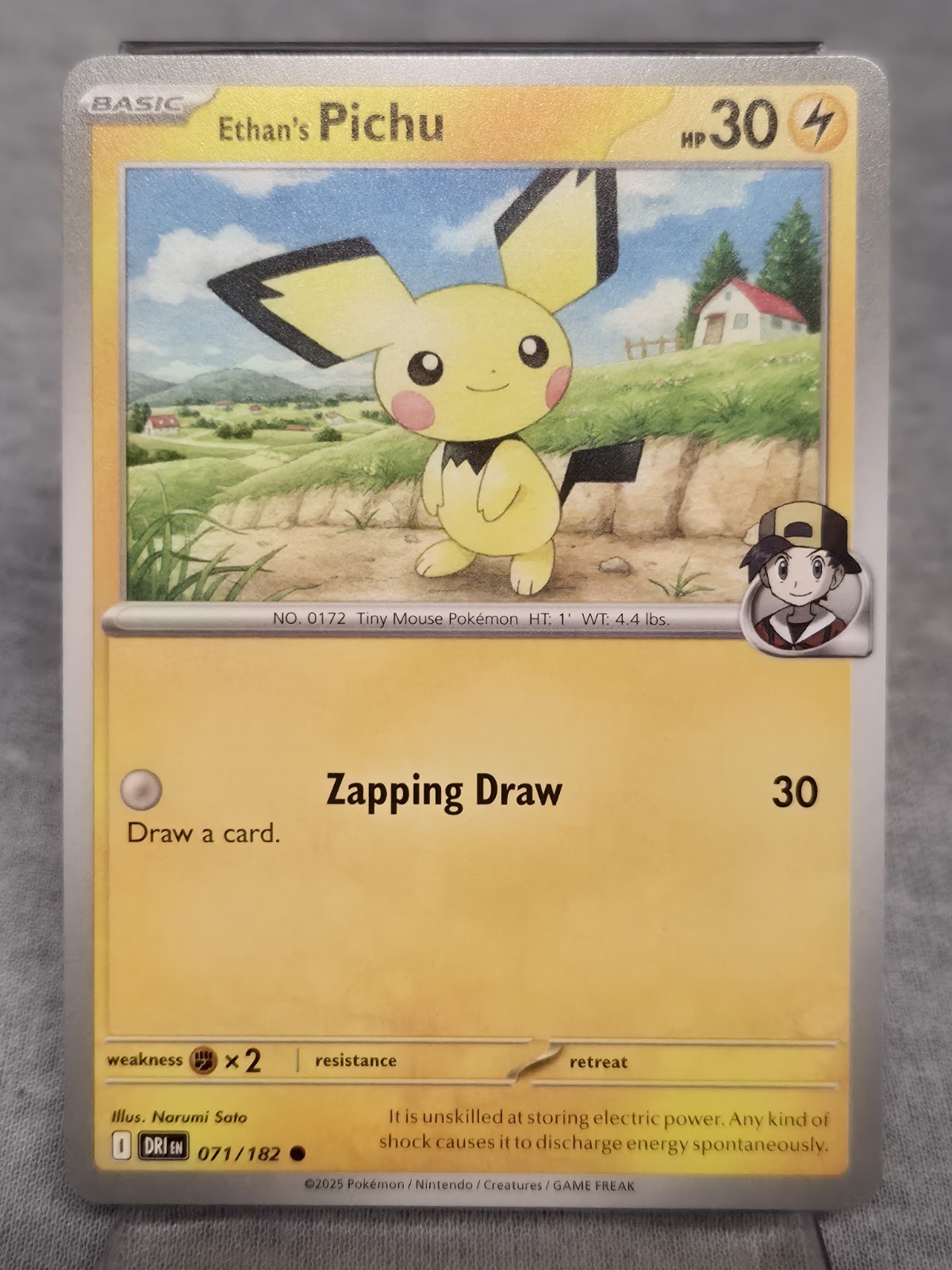 ETHAN'S PICHU 71/182 COMMON DESTINED RIVALS POKEMON