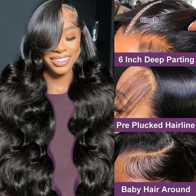 Vxcvae 30 Inch 13X6 Lace Front Wigs Human Hair 220 Density 