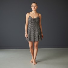 American Eagle Black & White Floral Mini Sundress – Adjustable Straps – Medium