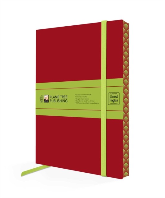 Ruby Red & Sage Green Artisan Paperback Notebook (Notebook / blank book)