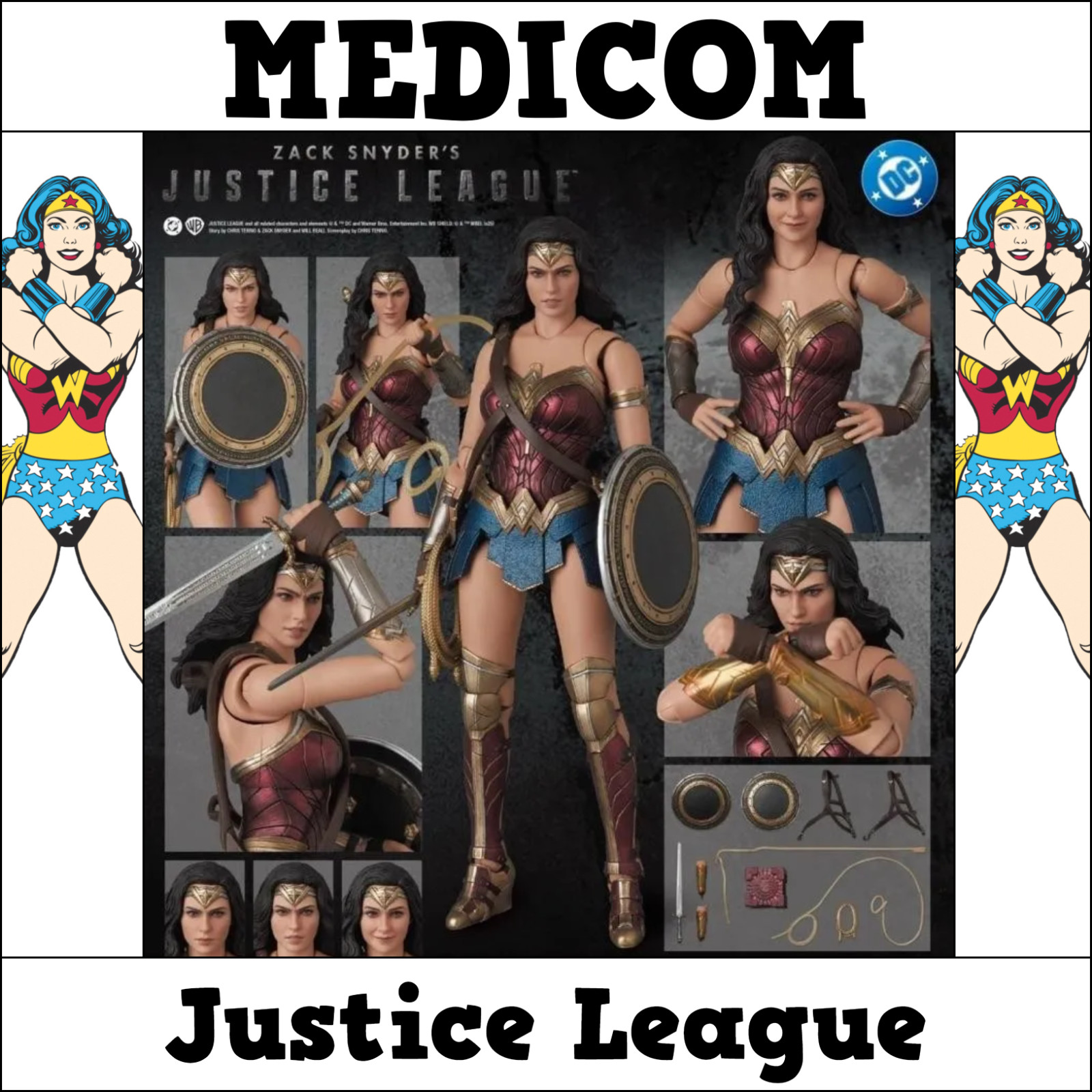 MEDICOM MAFEX Zack Snyder's Justice League Series Wonder Wom