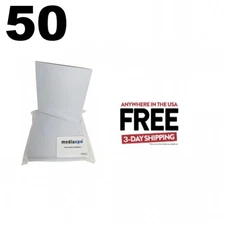 50 CD/DVD White Cardboard Jackets Cover NO FLAP (5 5/8 x 6) ** 1-3 DAY