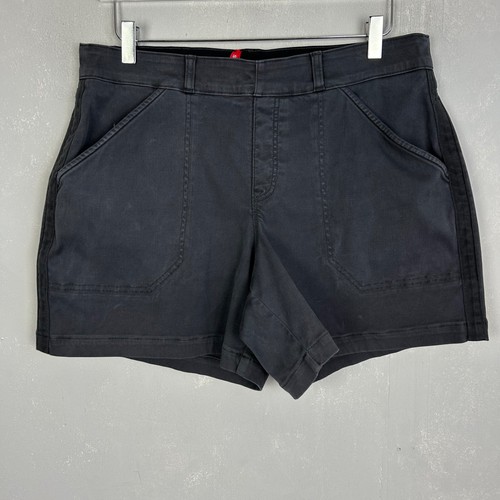 Spanx Gr. XL Twill Pull On Shorts 6" washed black shaping Baumwolle Stretch