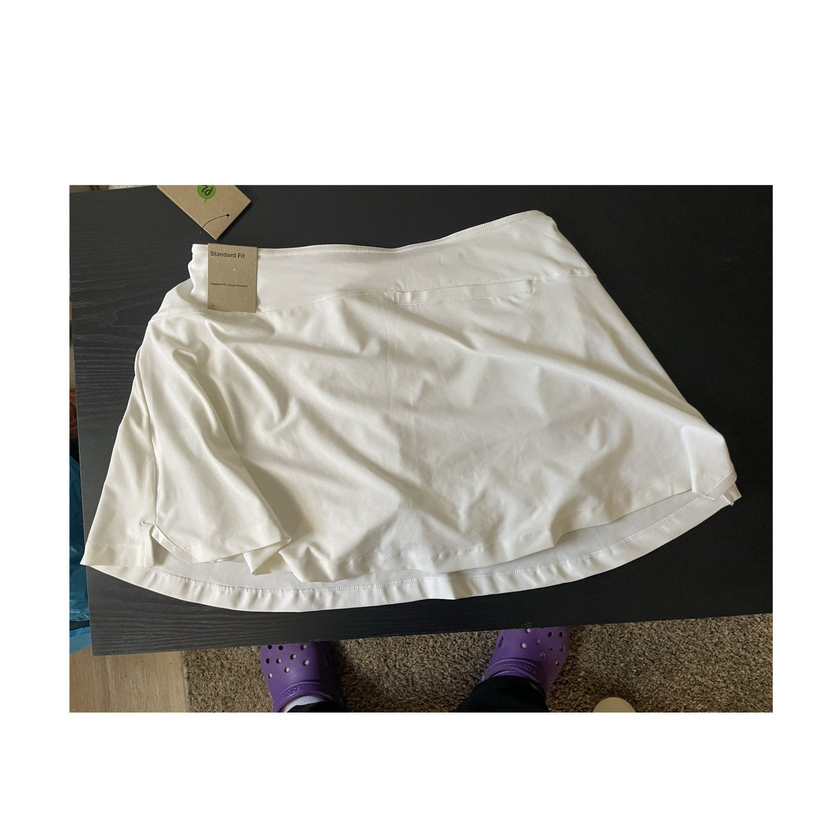 Skort White Athletic Size M Fz6314-100 Logo Short