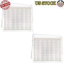 82 Piece Stackable Clear Bead Storage Containers W/ Lids Art Craft Organizer New