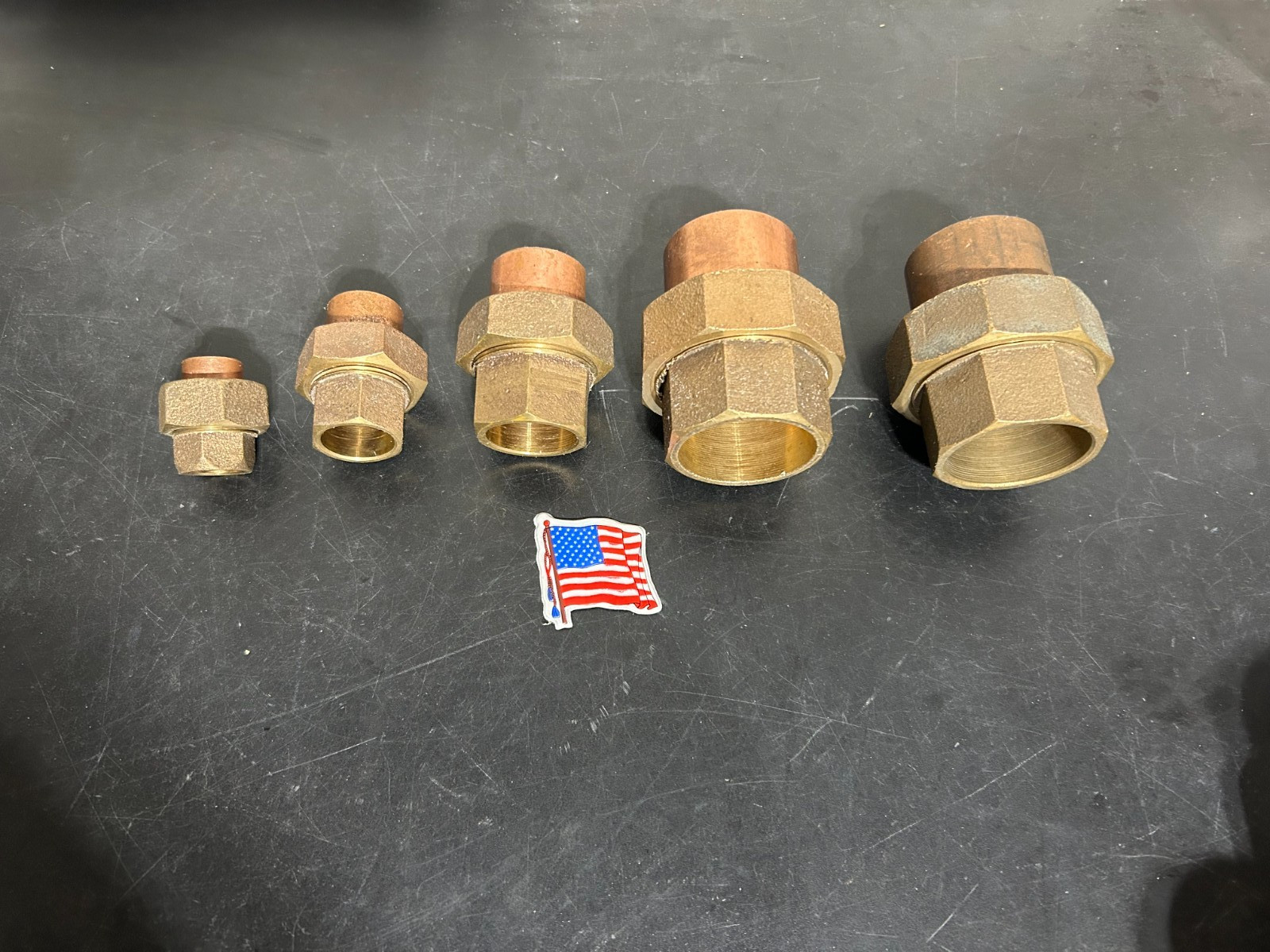NIBCO BRASS COPPER UNIONS SWEAT QTY(1) of each 1/2" 3/4" 1" 1-1/4" 1-1/2"USA