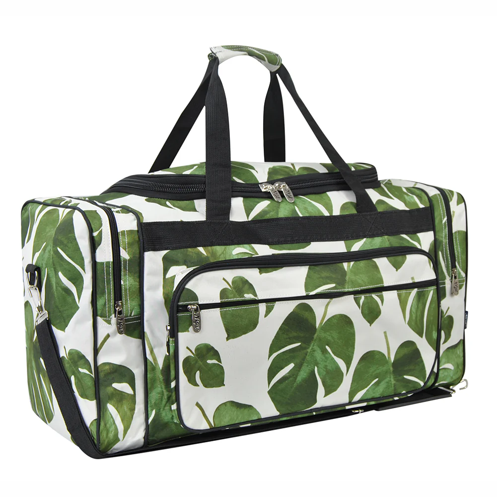 N’GIL MONSTERA LEAFY DELIGHT  LARGE DUFFLE BAG 23