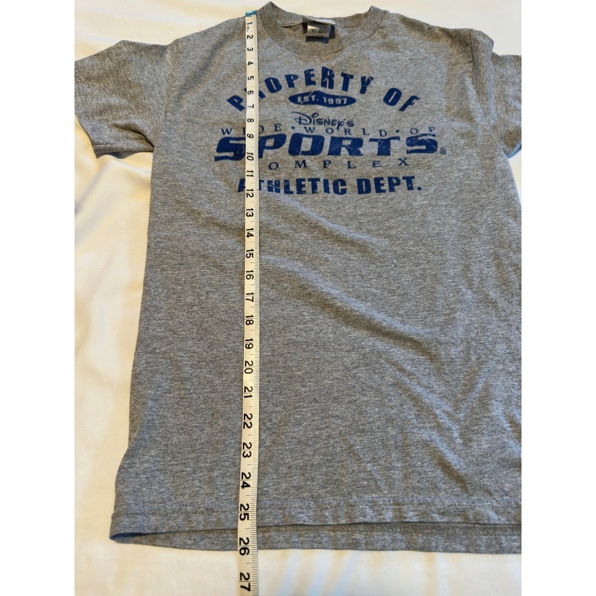 Disney's Wide World of Sports Complex Athletic Dept T-Shirt Gray Blue Mens Small View 4
