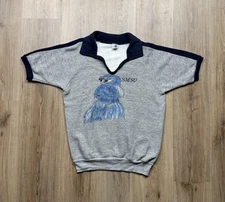 70s Vintage SMSU Student Mascot Sweatshirt Medium Medium Hand Drawn Grey Soft