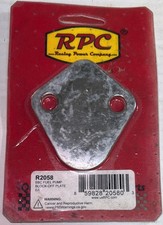 Racing Power R2058, One Chrome Steel Bbc Fuel Pump Block-Off Plate Performance