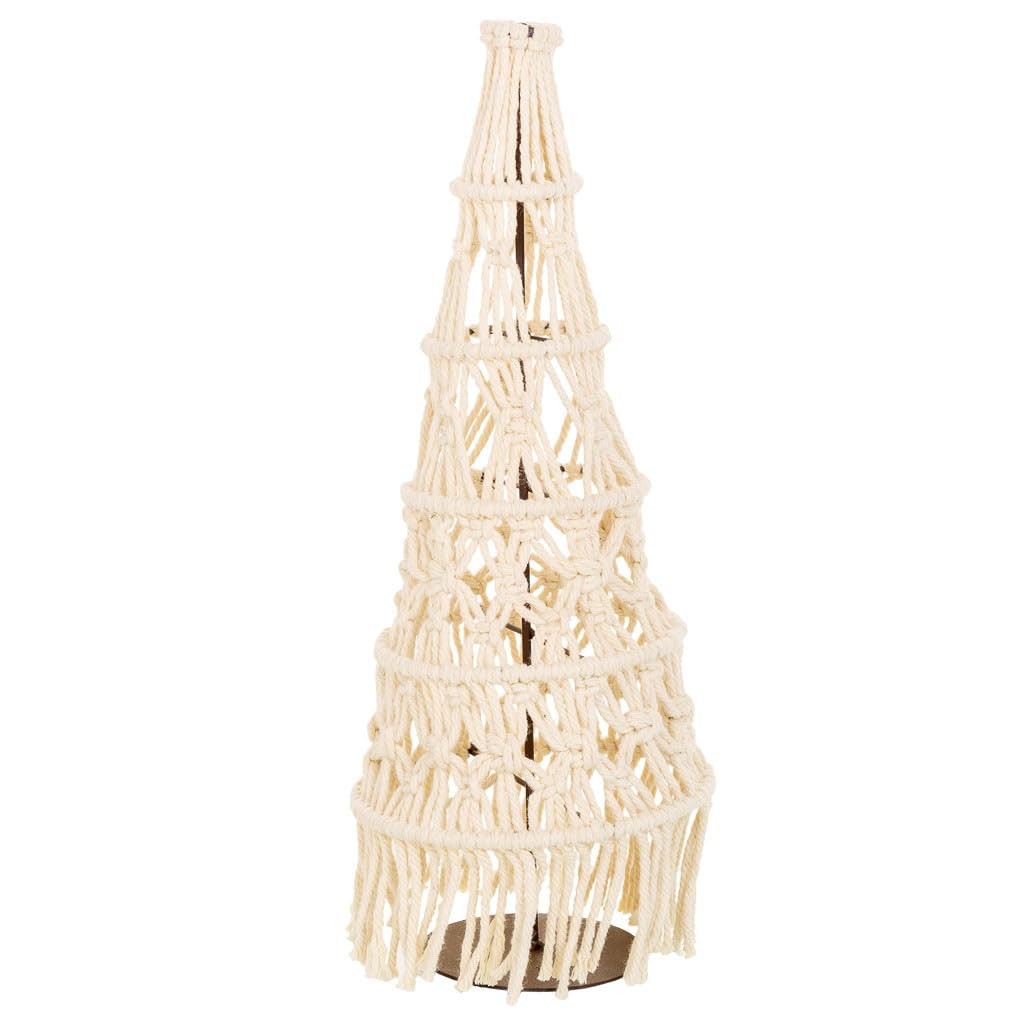 Arbol deco de algodón trenzado blanco (g5w)