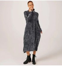 Frank Usher Velvet Feel High Neck Midi Dress