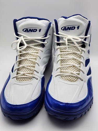 Nice! Mens size 12 And1 Hightop Basketball Shoes. Blue and White