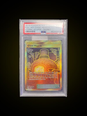 PSA 9 Mint, Giant Hearth Full Art 263/236 Sonne & Mond Kosmische Finsternis Pokémon Karte