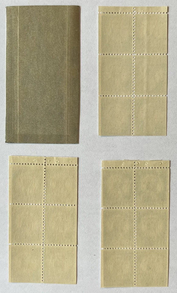 1954 US 3C STAMPS #1035A LOT OF FOUR MNH BOOKLET PANES - Image 4 of 4